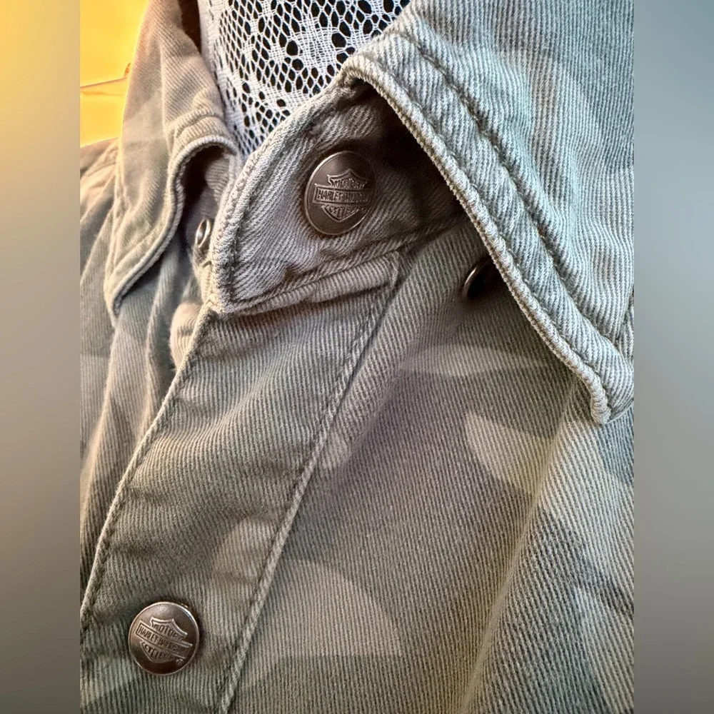 Harley-Davidson Olive Camo unisex Sleeveless Shirt size Medium - Picture 6 of 8